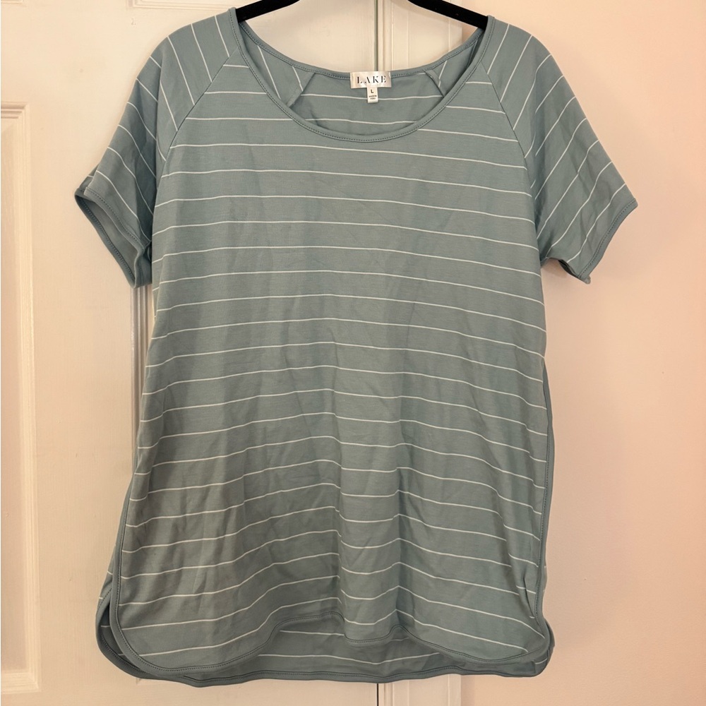 LAKE striped pajama top